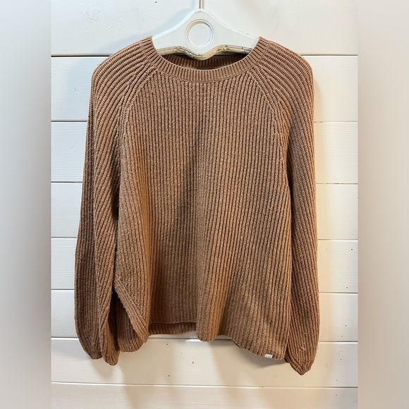 FWD Sweaters - FWD – Brown Ribbed Knit Sweater XL